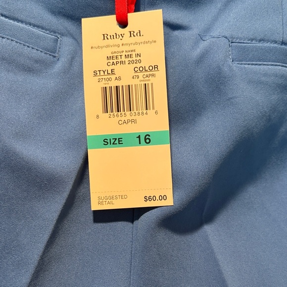 Ruby Rd. Blue Capris - Picture 4 of 4